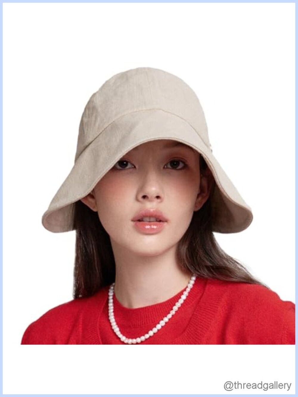 Linen Blend Victorian Bonnet Sun Hat Foldable UV Visor